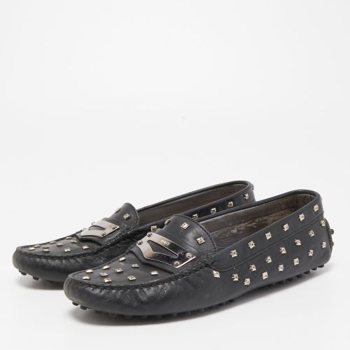 Leather Crystal Embellished Penny Loafers Size 37 - Tod's - Modalova