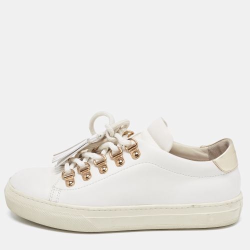 Tod's White Leather Tassel Lace Up Sneakers Size 34.5 - Tod's - Modalova