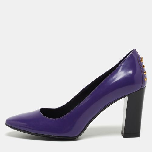 Tod's Purple Patent Leather Studded Block Heel Pumps Size 36.5 - Tod's - Modalova