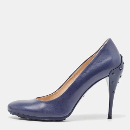 Tod's Navy Blue Leather Pumps Size 38.5 - Tod's - Modalova