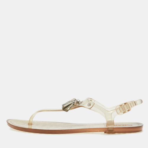 Tod's Transparent Rubber Tassel Bow Flat Thong Sandals Size 40 - Tod's - Modalova