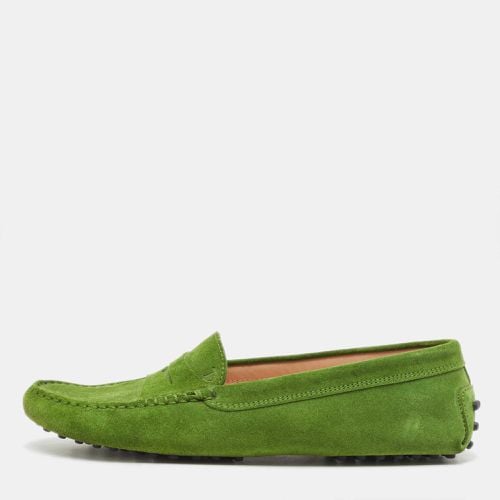 Tod's Green Suede Penny Loafers Size 39 - Tod's - Modalova