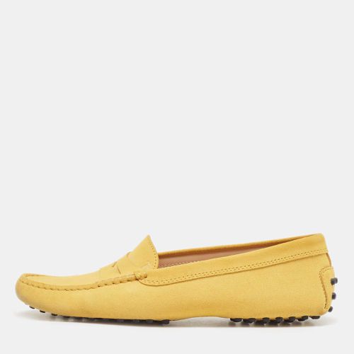 Tod's Yellow Suede Driving Loafers Size 39 - Tod's - Modalova