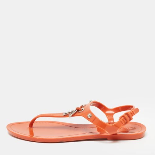 Tod's Orange Rubber Thong Flat Sandals Size 38 - Tod's - Modalova