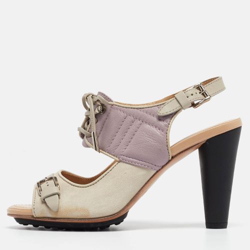 Tods /Purple Suede and Leather Ankle Strap Sandals Size 37 - Tod's - Modalova