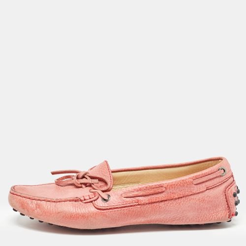 Tod's Pink Leather Slip On Loafers Size 36.5 - Tod's - Modalova