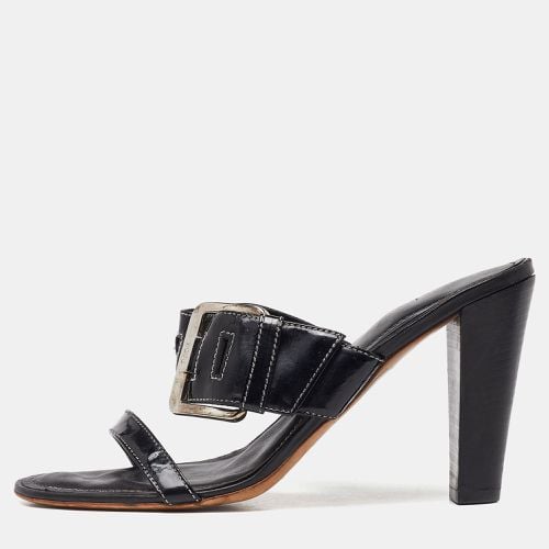 Tod's Black Patent Leather Buckle Detail Open Toe Sandals Size 40 - Tod's - Modalova