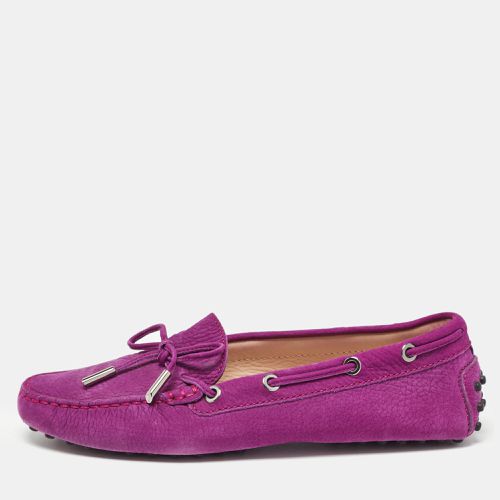 Tod's Purple Suede Gommino Loafers Size 37.5 - Tod's - Modalova