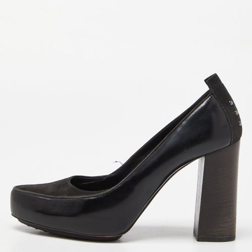 Tod's Black Suede and Leather Platform Pumps Size 39 - Tod's - Modalova