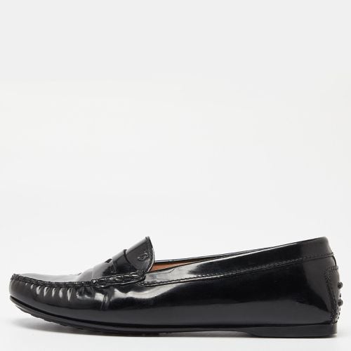 Tod's Black Patent Leather Penny Slip On Loafers Size 37 - Tod's - Modalova