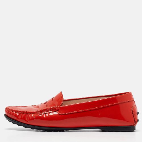 Tod's Red Patent Leather Gommino Loafers Size 38 - Tod's - Modalova