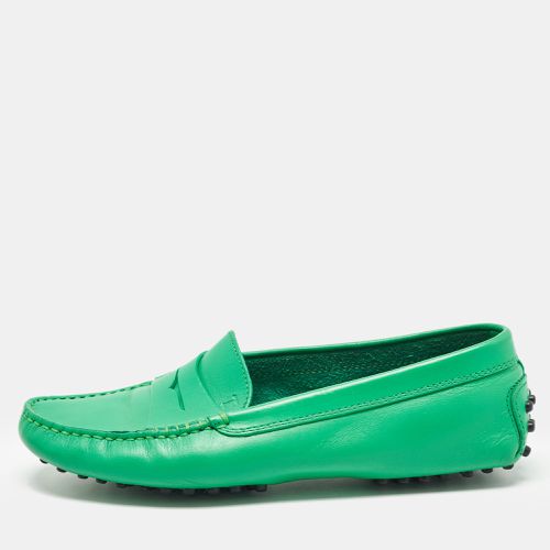 Tod's Green Leather Penny Loafers Size 36.5 - Tod's - Modalova