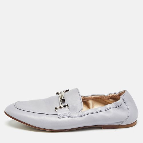 Tod's Blue Leather Double T Loafers 37.5 - Tod's - Modalova