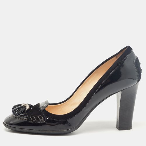 Tod's Black Patent Leather Tassel Detail Loafer Pumps Size 39 - Tod's - Modalova