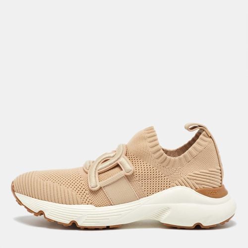 Tod's Beige Knit Fabric Slip On Sneakers 38 - Tod's - Modalova