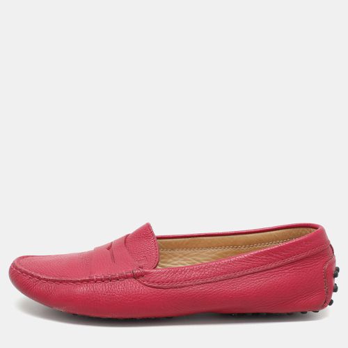 Tod's Pink Leather Penny Loafers Size 37.5 - Tod's - Modalova