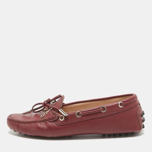 Tod's Burgundy Leather Penny Loafers Size 36 - Tod's - Modalova