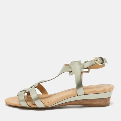 Tod's Metallic Leather Ankle Strap Sandals Size 38 - Tod's - Modalova