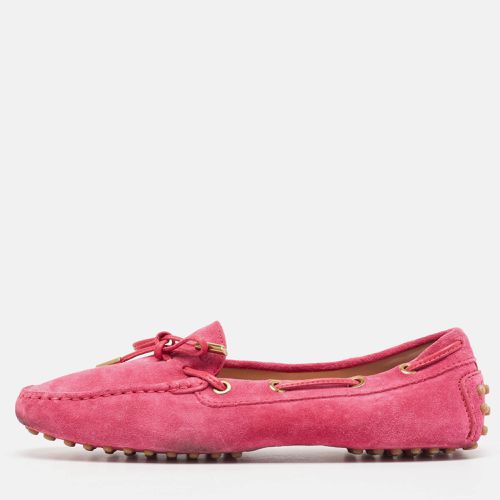 Tod's Pink Suede Slip On Loafers Size 37 - Tod's - Modalova