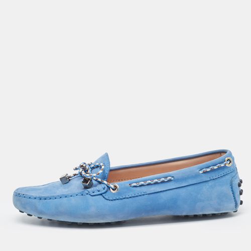 Tod's Blue Suede Penny Penny Loafers Size 37 - Tod's - Modalova