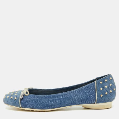 Tod's Blue Denim and Suede Dew Ballet Flats Size 38 - Tod's - Modalova