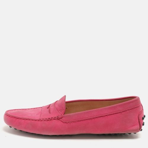 Tod's Pink Suede Penny Loafers Size 38.5 - Tod's - Modalova