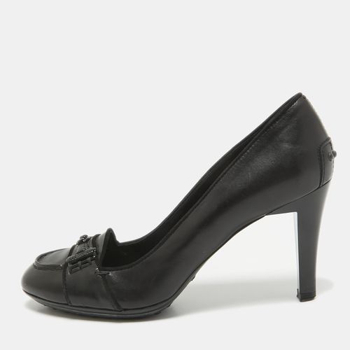 Tod's Black Leather Loafer Pumps Size 37.5 - Tod's - Modalova