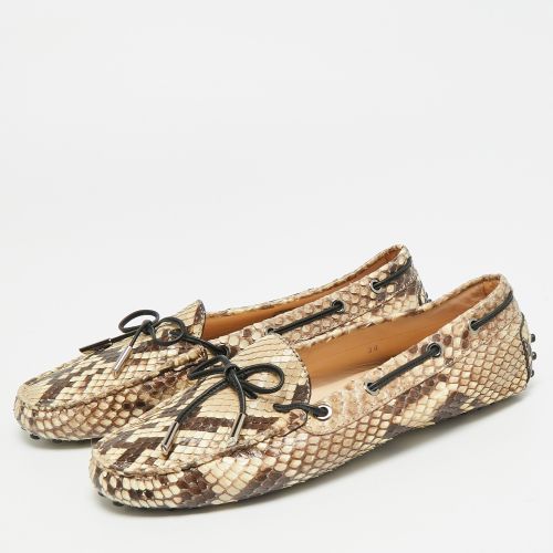 Gommino Size 39 /Brown Python Leather Driver Loafers - Tod's - Modalova