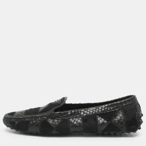 Size 38 Calf Hair and Python Patchwork Loafers - Tod's - Modalova