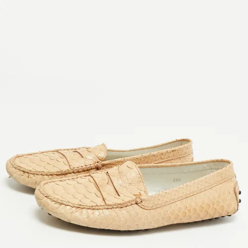 Gommino Size 39.5 Python Leather Penny Loafers - Tod's - Modalova