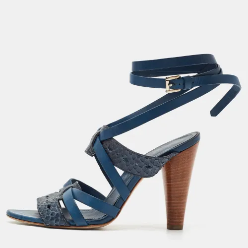 Size 36.5 Leather and Python Leather Ankle Strap Sandals - Tod's - Modalova
