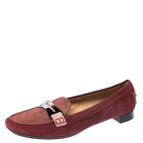 Tod's Red Suede Penny Loafers Size 40 - Tod's - Modalova