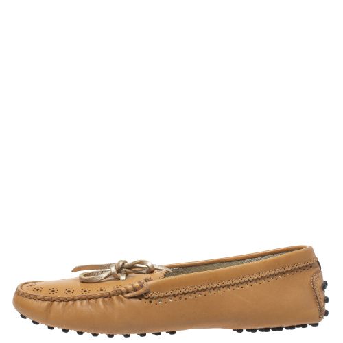 Perforated Leather Bow Loafers Size 37.5 - Tod's - Modalova