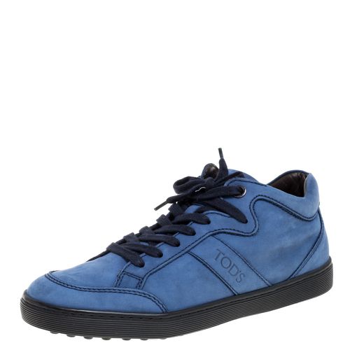 Tod's Blue Suede Low Top Sneakers Size 37 - Tod's - Modalova