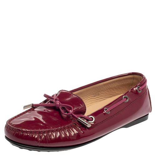 Patent Leather Bow Loafers Size 36.5 - Tod's - Modalova