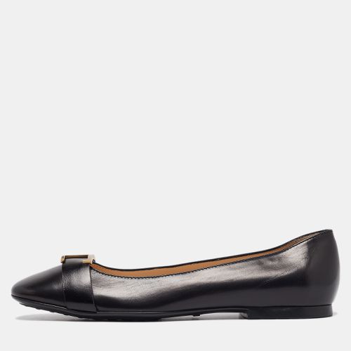 Tod's Black Leather Ballet Flats Size 38.5 - Tod's - Modalova