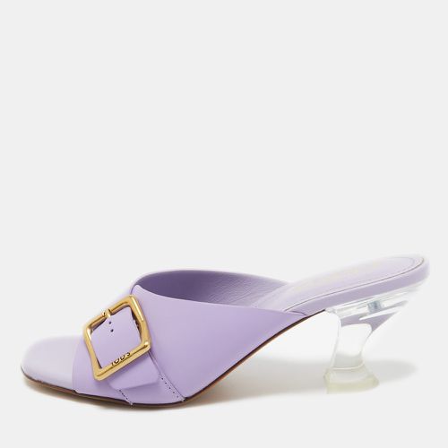 Tod's Purple Leather Slide Sandals Size 37.5 - Tod's - Modalova