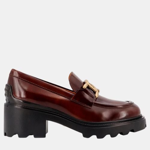 Tod'S Brown Leather Platform Loafers EU 36 - Tod's - Modalova