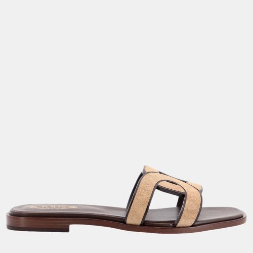 Tod'S Beige Leather and Suede Sandals EU 35 - Tod's - Modalova