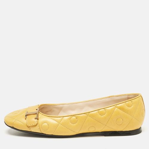 Quilted Leather T Buckle Ballet Flats Size 36.5 - Tod's - Modalova