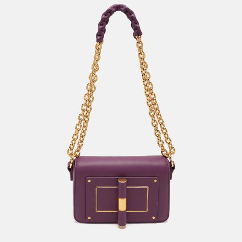 Tom Ford Purple Leather Natalia Chain Shoulder Bag - Tom Ford - Modalova