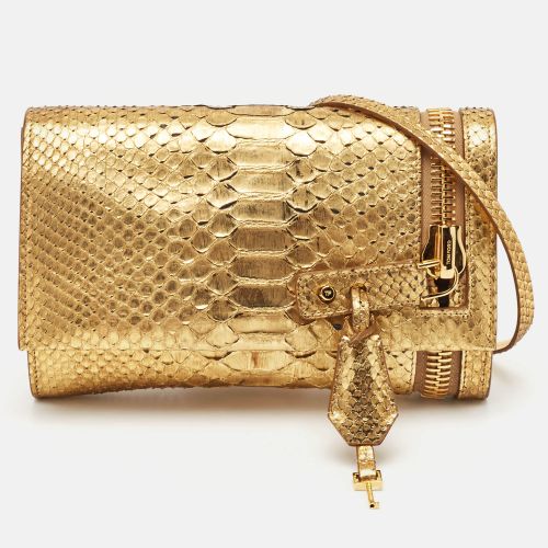 Tom Ford Gold Python Alix Zip and Padlock Crossbody Bag - Tom Ford - Modalova