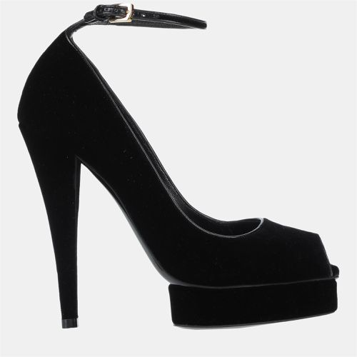 Tom Ford Velvet and Leather Platform Pumps Size 38 - Tom Ford - Modalova