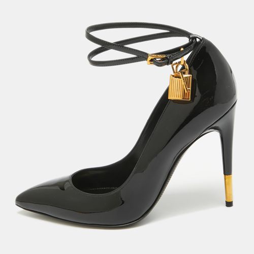 Tom Ford Black Patent Padlock Ankle Strap Pumps Size 39.5 - Tom Ford - Modalova