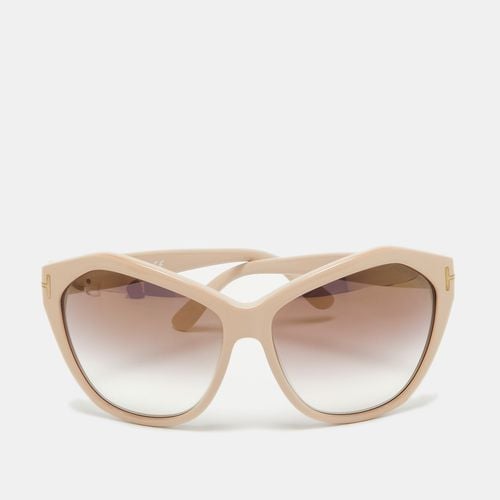 Tom Ford Beige Gradient TF 317 Angelina Oversized Sunglasses - Tom Ford - Modalova