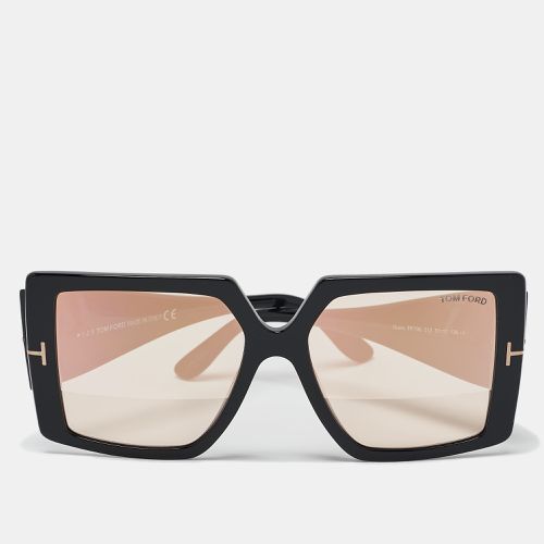 Tom Ford Black/Orange Mirrored TF790 Quinn Square Sunglasses - Tom Ford - Modalova