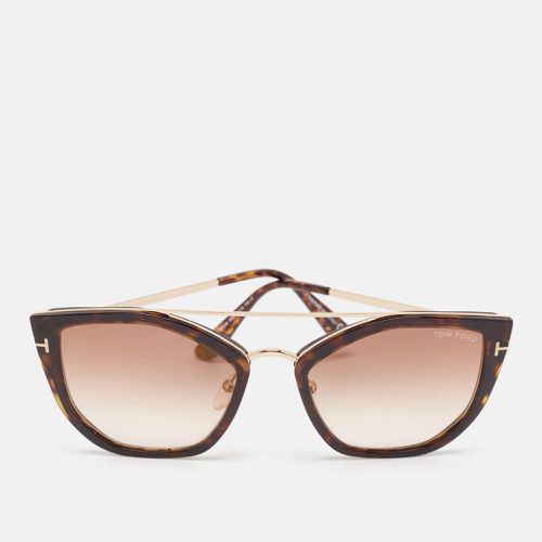 Tortoise Gradient TF648 Dahlia 02 Cat Eye Sunglasses - Tom Ford - Modalova