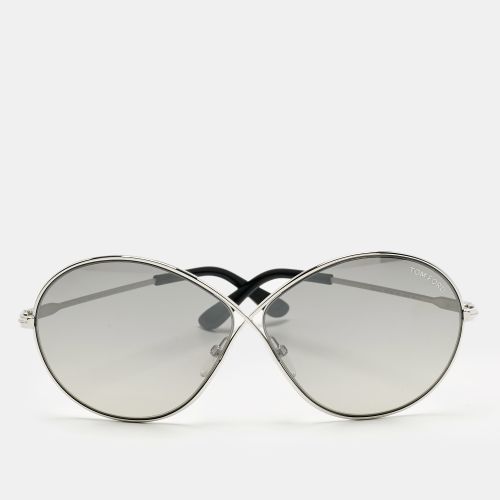 Tom Ford Grey/Silver Tone Gradient Rania 02 TF564 Oversized Sunglasses - Tom Ford - Modalova