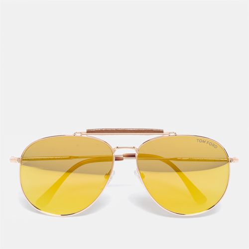 Tom Ford Havana Brown Sean TF536 Aviator Mirrored Sunglasses - Tom Ford - Modalova