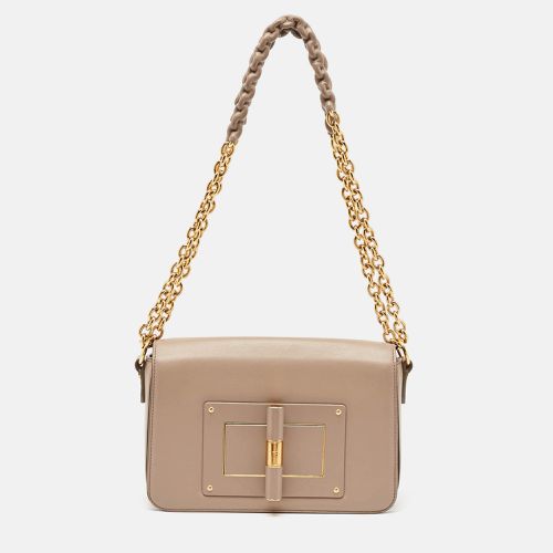 Tom Ford Beige Leather Medium Natalia Shoulder Bag - Tom Ford - Modalova